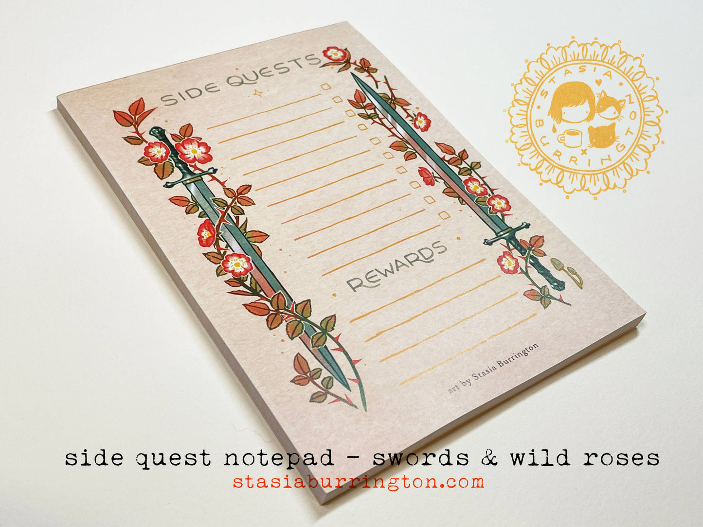 Side Quests Notepad- Swords