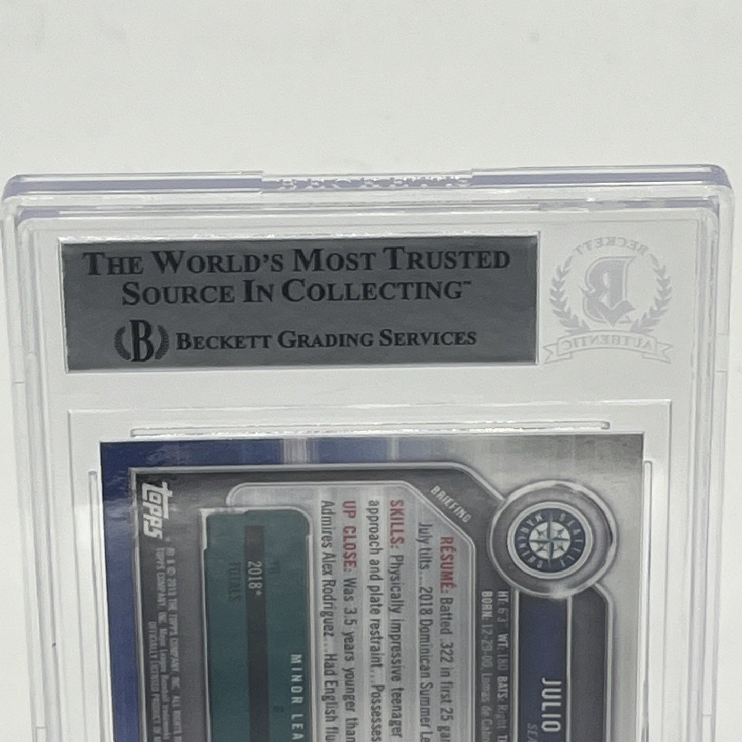 2019 Bowman Chrome Draft Julio Rodriguez RC Autographed Authenticated Beckett 2019 Bowman Chrome Draft Julio Rodriguez RC, Julio Rodriguez rookie auto Beckett, Julio Rodriguez Bowman Chrome autograph, Beckett authenticated Julio Rodriguez card, Mariners rookie card, Julio Rodriguez BAS autograph, Bowman Draft Chrome RC auto, Seattle Mariners prospect card, Julio Rodriguez 1st Bowman autograph, MLB rookie trading card Beckett