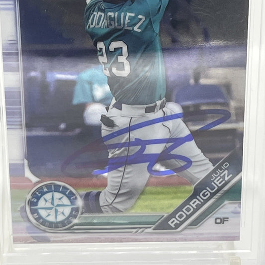 2019 Bowman Chrome Draft Julio Rodriguez RC Autographed Authenticated Beckett 2019 Bowman Chrome Draft Julio Rodriguez RC, Julio Rodriguez rookie auto Beckett, Julio Rodriguez Bowman Chrome autograph, Beckett authenticated Julio Rodriguez card, Mariners rookie card, Julio Rodriguez BAS autograph, Bowman Draft Chrome RC auto, Seattle Mariners prospect card, Julio Rodriguez 1st Bowman autograph, MLB rookie trading card Beckett