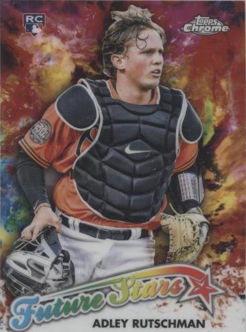 Alternate front view of 2023 Topps Chrome Adley Rutschman Future Stars rookie card