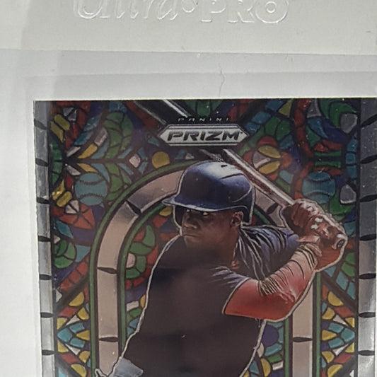 Close-up of Juan Soto 2022 Panini Prizm Stained Glass #SG-2