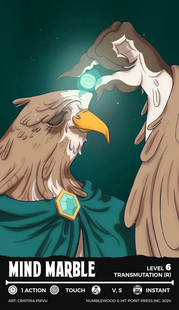 Humblewood Animated Spells Volume 2, Animated Spell Cards Humblewood Vol 2, Briar Bastion card, Metabolize card, Hit Point Press, D&D 5e reference cards, Humblewood magic deck, fantasy RPG cards, 8‑frame looping animations