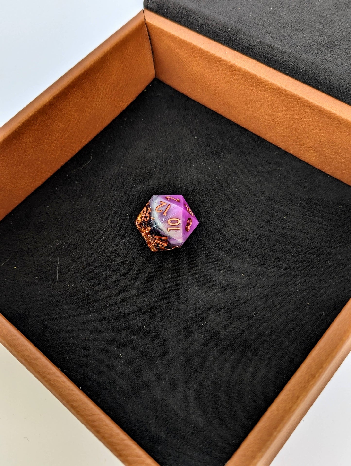 accessory box, organization, keys and accessories, vegan leather dice box, Adoragon dice box, DnD dice storage, NTSD Gaming dice box, tabletop dice tray, fantasy dice case, vegan leather dice tray, RPG dice holder, magnetic lid dice box, cute dragon dice box