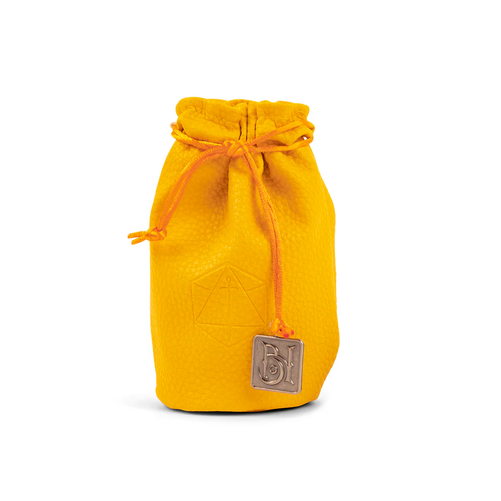 Fresh Cut Grass dice set, Bells Hells Critical Role dice, translucent yellow DnD dice, dice with tiny gears, saw icon d20, Critical Role official dice set, automaton character dice, resin polyhedral dice set, FCG dice Critical Role, Leia Rondeau dice design