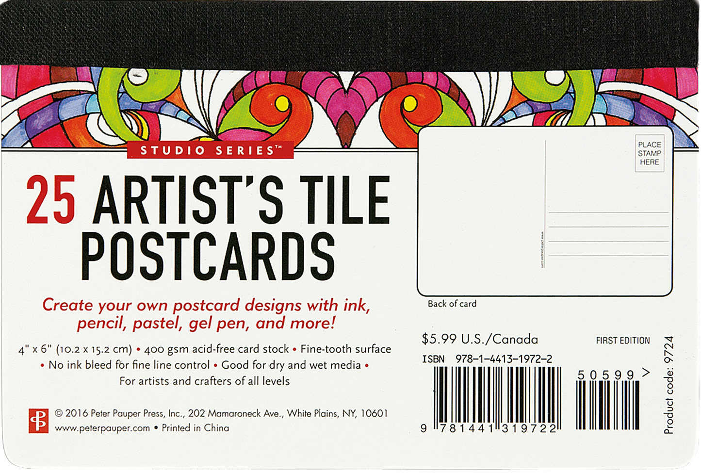 artist postcard tiles, 4x6 art postcards, blank watercolor postcards, postcard size art paper, 400 gsm postcard paper, fine-tooth art cards, studio series postcard set, acid-free art postcards, mixed media postcard paper, drawing postcards for mailing, ink-friendly art postcards, small format art supplies, mini painting paper, travel art postcards