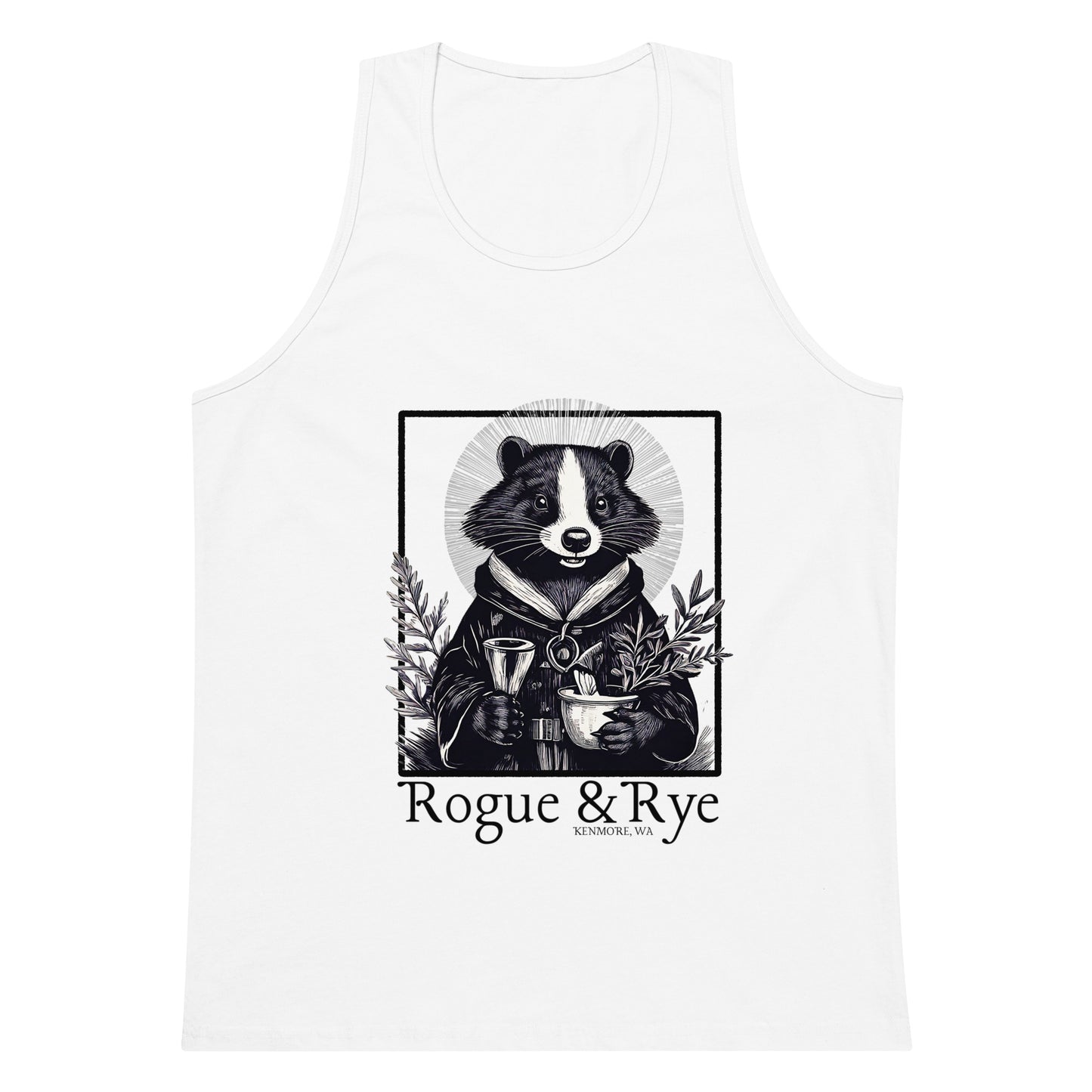 cleric tank top, rpg inspired apparel, rogue and rye clothing, unisex premium tank, fantasy character shirt, soft cotton workout tank, breathable summer tank, lightweight rpg tank top, gamer fitness apparel, relaxed fit tank, everyday wear for adventurers, fantasy inspired tank top