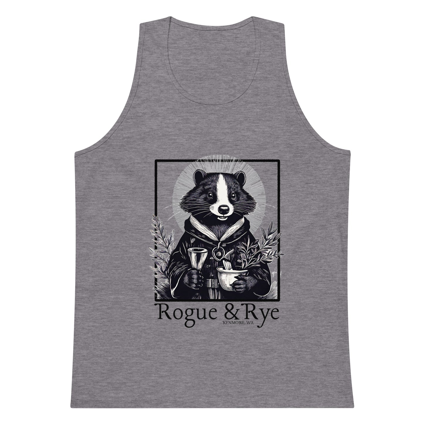 cleric tank top, rpg inspired apparel, rogue and rye clothing, unisex premium tank, fantasy character shirt, soft cotton workout tank, breathable summer tank, lightweight rpg tank top, gamer fitness apparel, relaxed fit tank, everyday wear for adventurers, fantasy inspired tank top