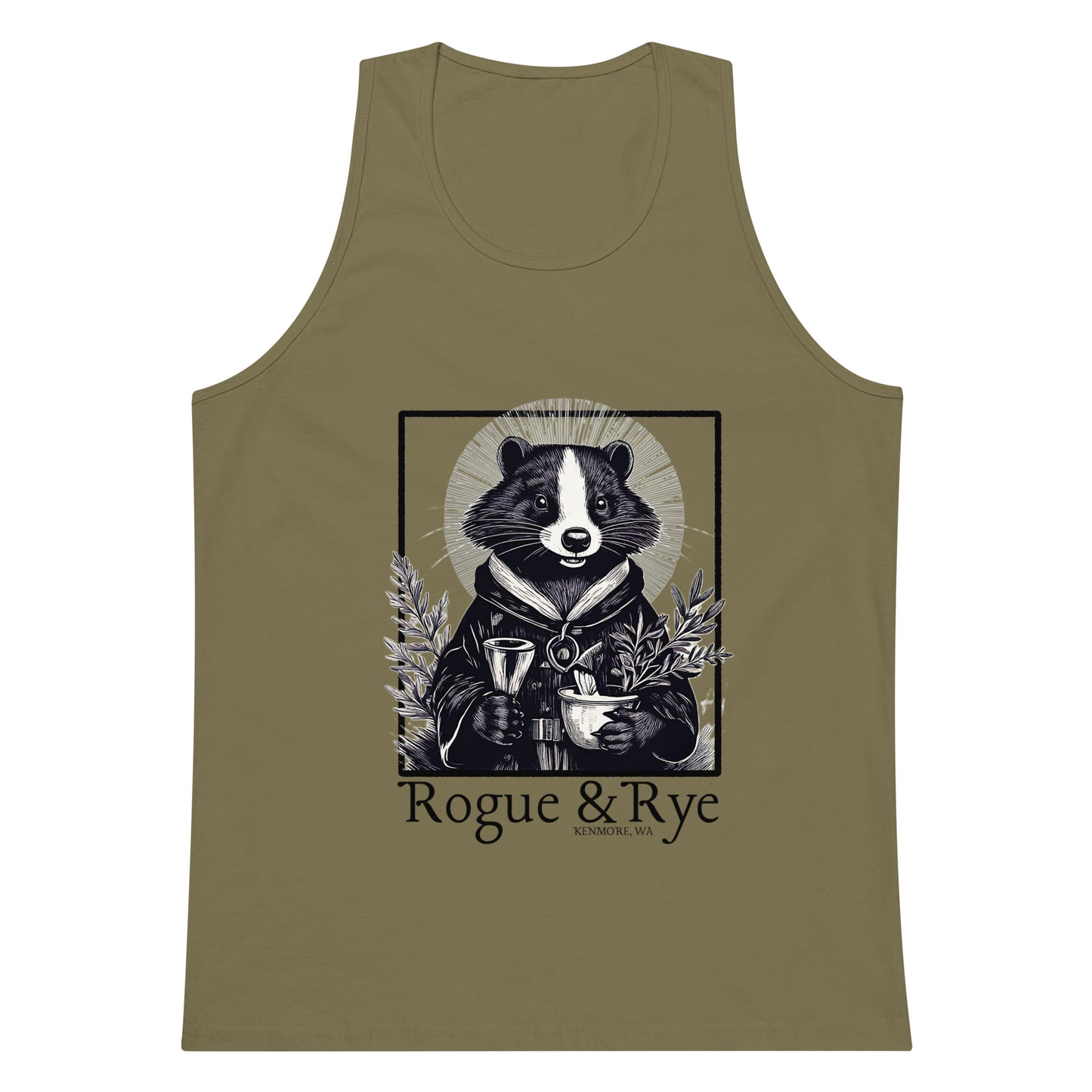 cleric tank top, rpg inspired apparel, rogue and rye clothing, unisex premium tank, fantasy character shirt, soft cotton workout tank, breathable summer tank, lightweight rpg tank top, gamer fitness apparel, relaxed fit tank, everyday wear for adventurers, fantasy inspired tank top