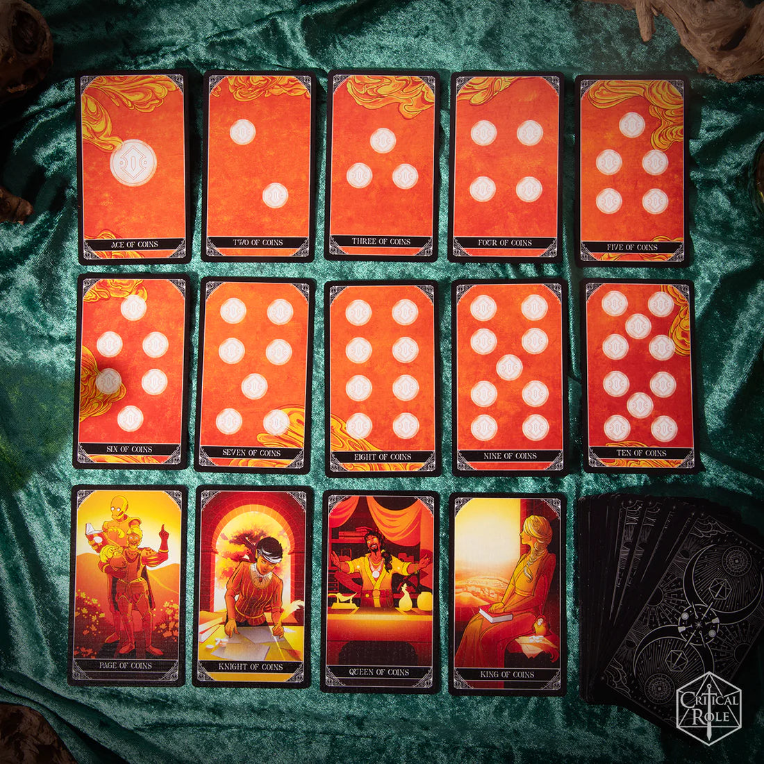 critical role tarot deck, exandria tarot cards, 10 year anniversary tarot, critical role arcana deck, wild magic tarot set, matt paquette design, taliesin jaffe tarot, james fenner tarot art, snow conrad card illustrations, critical role merch, tarot deck for critters, custom fantasy tarot cards, major arcana exandria, dnd themed tarot deck, critical role divination cards, tarot gift set with guidebook