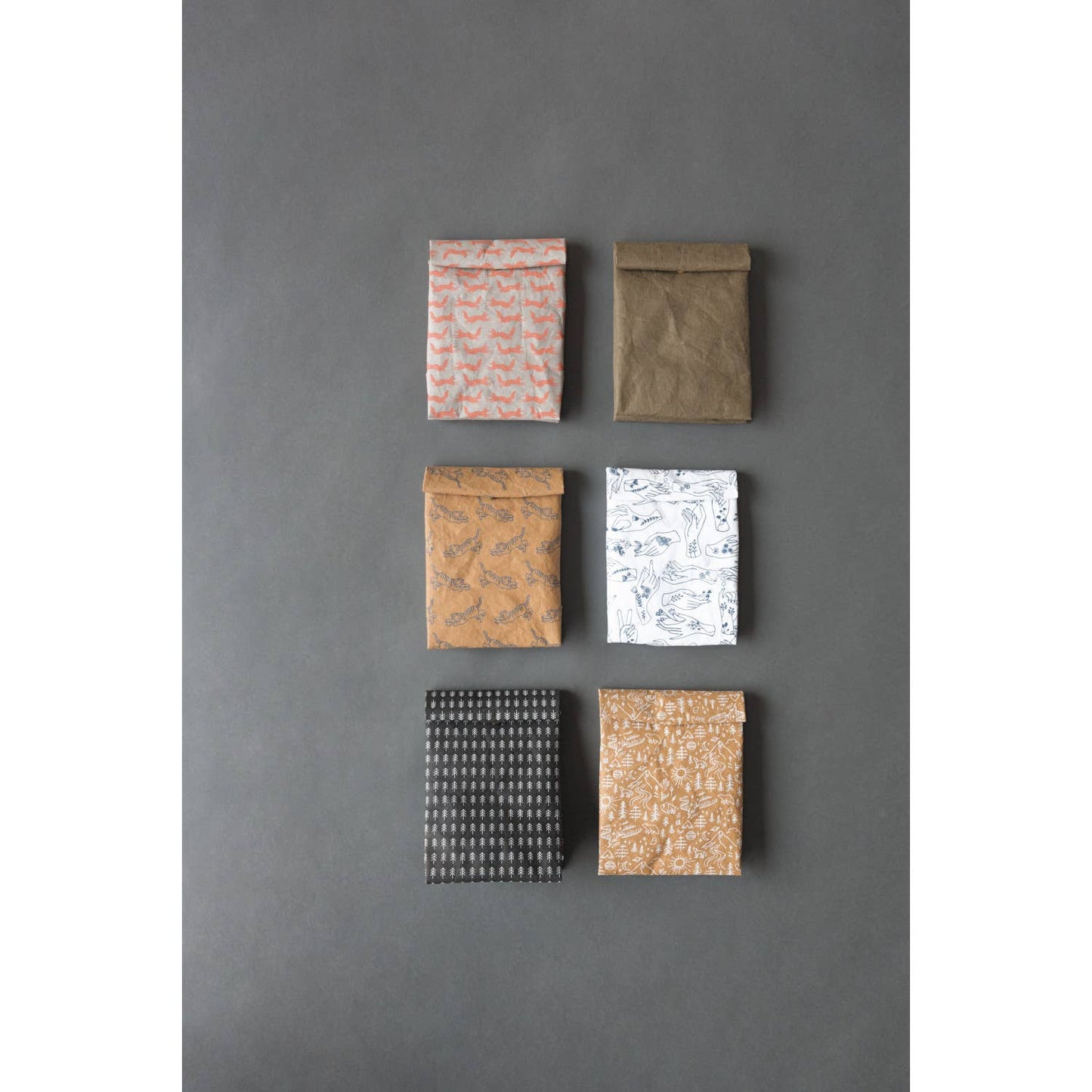 insulated lunch bag, reusable lunch bag, eco-friendly lunch bag, papercraft lunch bag, Danica Studio lunch bag, fox lunch bag, sustainable food bag, insulated food pouch, picnic lunch bag, work lunch bag