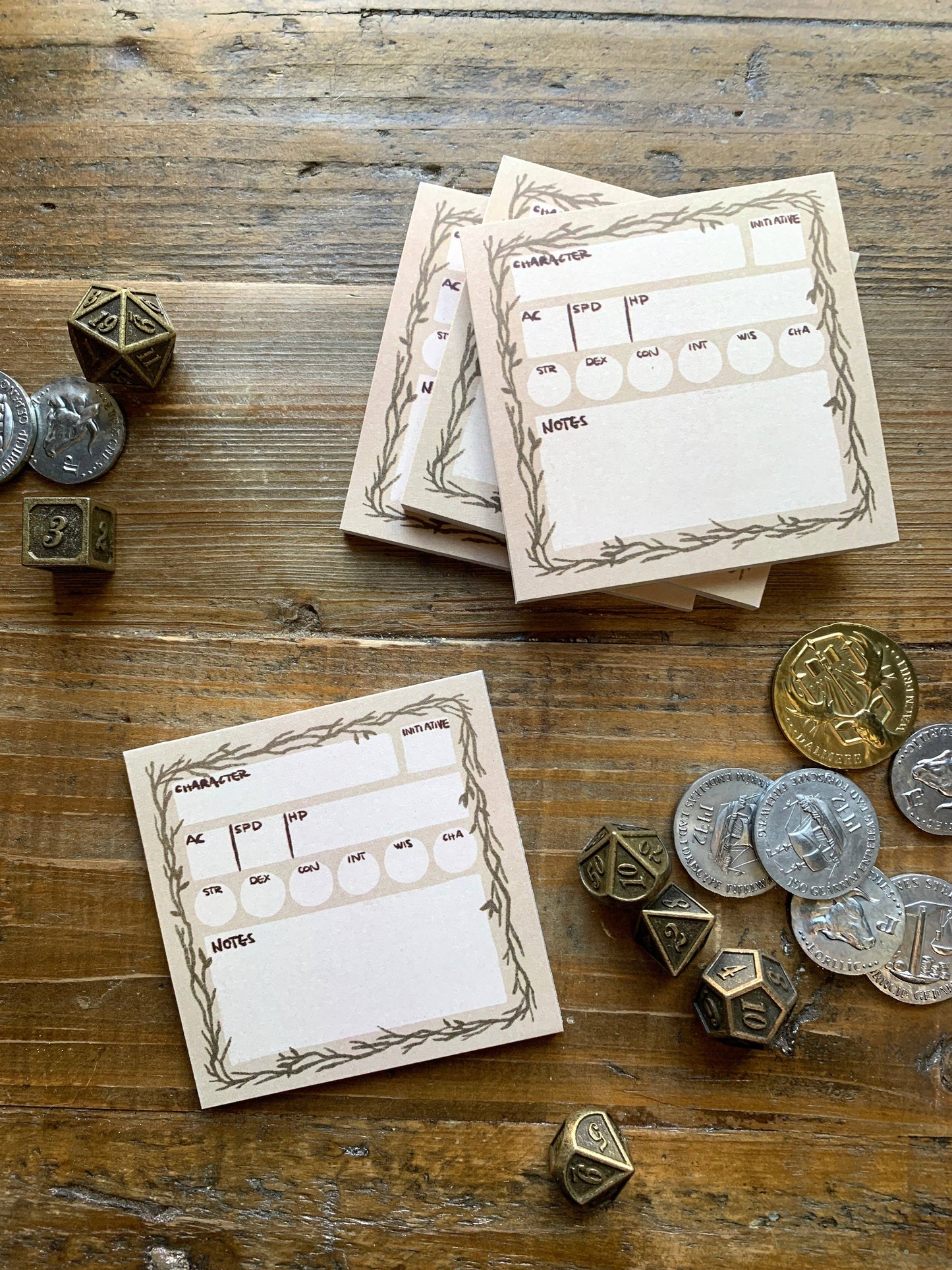 D&D stat block sticky notes, RPG initiative tracker, tabletop gaming sticky pad, DnD monster tracker notes, 3x3 RPG stat pad, DM screen accessories, TTRPG note pad, sticky notes for dungeon masters, NPC tracker sticky notes, reusable D&D combat notes