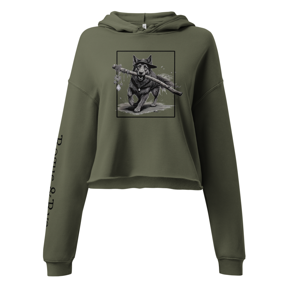 druid crop hoodie, cropped fantasy hoodie, RPG inspired hoodie, D&D druid fashion, women’s cropped hoodie, Rogue & Rye apparel, cozy nerdy hoodie, tabletop RPG hoodie, fantasy adventure clothing, druid character hoodie
