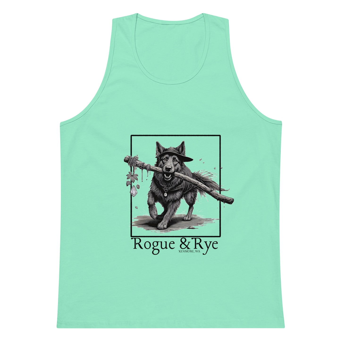 druid tank top, nature inspired tank, rogue and rye druid tank, unisex light color tank, breathable fantasy tank, rpg character tank top, organic cotton adventure wear, trail ready tank top, soft relaxed fit tank, premium gamer apparel, wilderness style tank, light print fantasy shirt