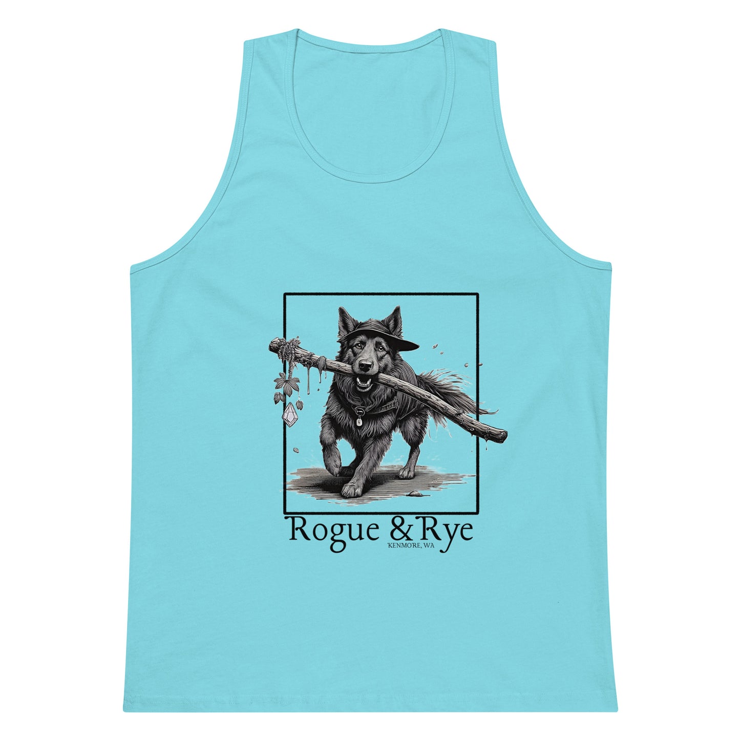 druid tank top, nature inspired tank, rogue and rye druid tank, unisex light color tank, breathable fantasy tank, rpg character tank top, organic cotton adventure wear, trail ready tank top, soft relaxed fit tank, premium gamer apparel, wilderness style tank, light print fantasy shirt