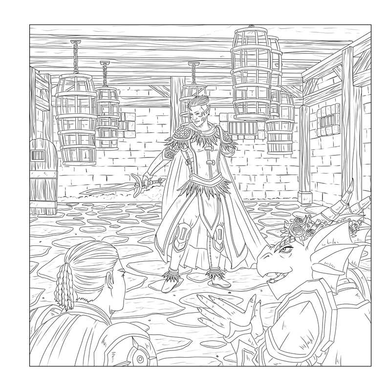 dungeonmeister goblin quest, goblin quest coloring book, rpg coloring book, tabletop adventure coloring, interactive dnd coloring book, fantasy coloring book with game, dungeoneer gift, dragon quest coloring pages, dungeon themed coloring book