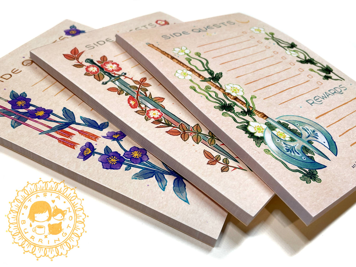 Side Quests Notepad- Swords