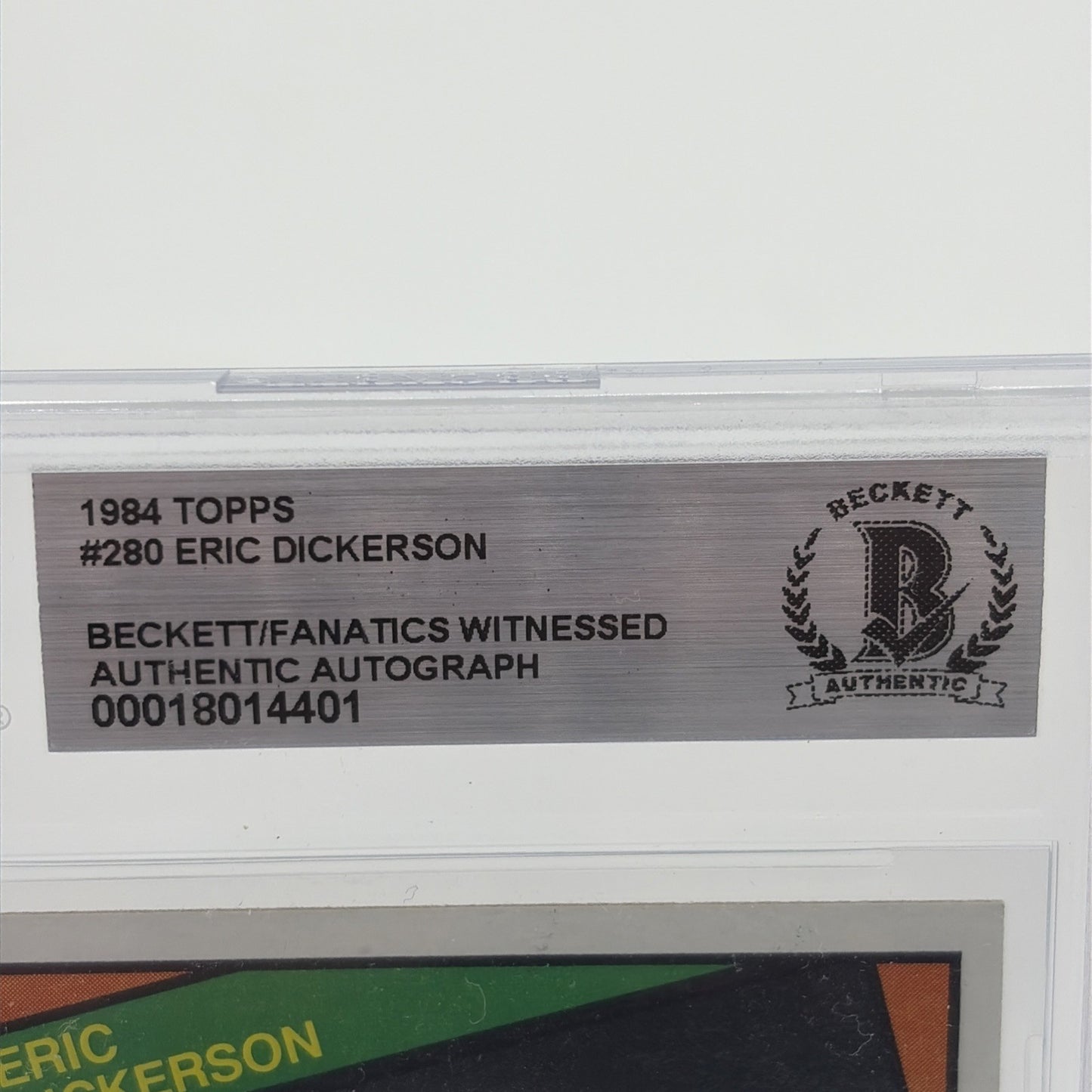 Eric Dickerson 1984 Topps Auto Autograph Rookie RC Rams #280 BGS Authentic