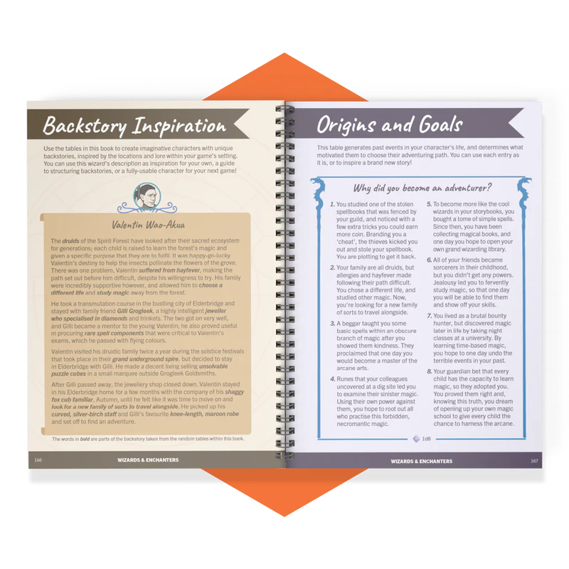 DnD character creation tool, fantasy RPG character kit, 5E character backstory generator, random tables for DnD, NPC generator for game masters, DnD player resource book, fantasy RPG character builder, unique traits for DnD characters, roleplay inspiration toolkit, character development for tabletop RPGs, Dungeons and Dragons class generator