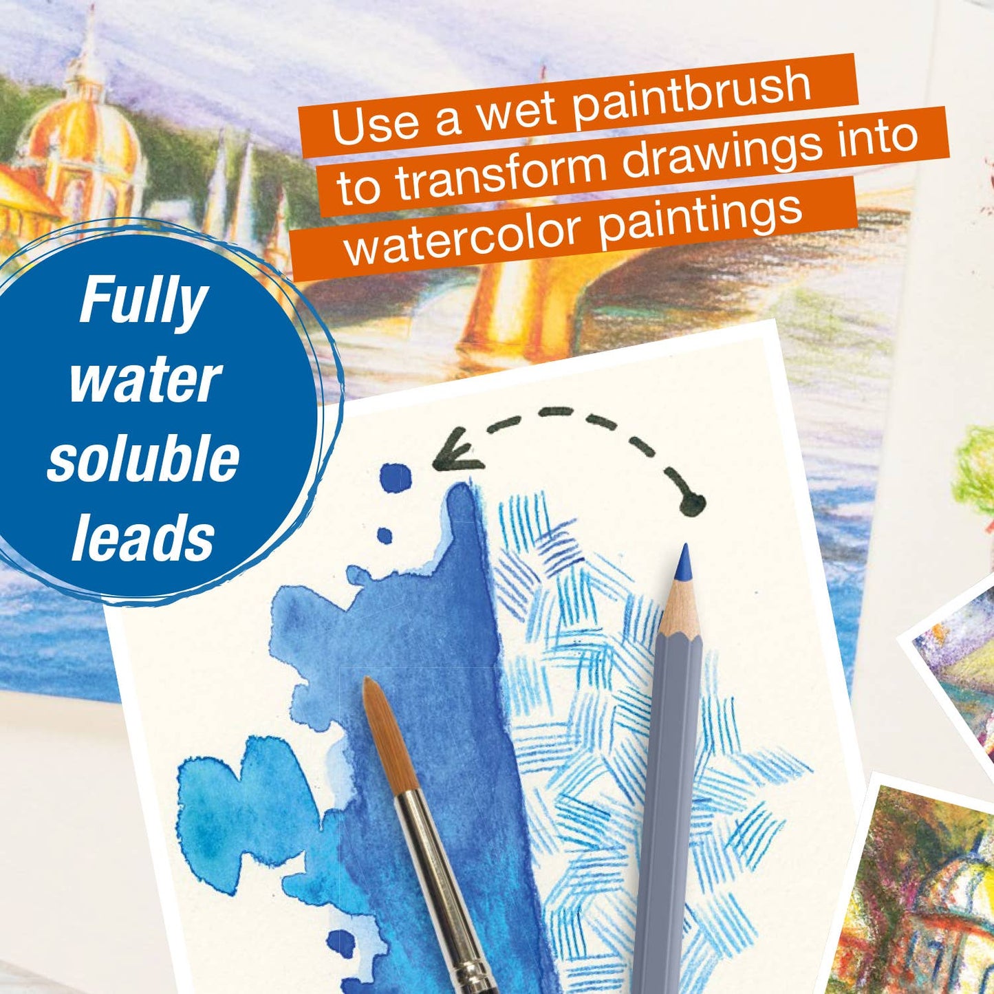 Goldfaber Aqua watercolor pencils, Faber-Castell watercolor pencils, artist watercolor pencil set, watercolor pencils tin 24, water-soluble colored pencils, watercolor pencils for beginners, best watercolor pencils, blendable watercolor art supplies, watercolor sketching tools, colored pencil watercolor techniques