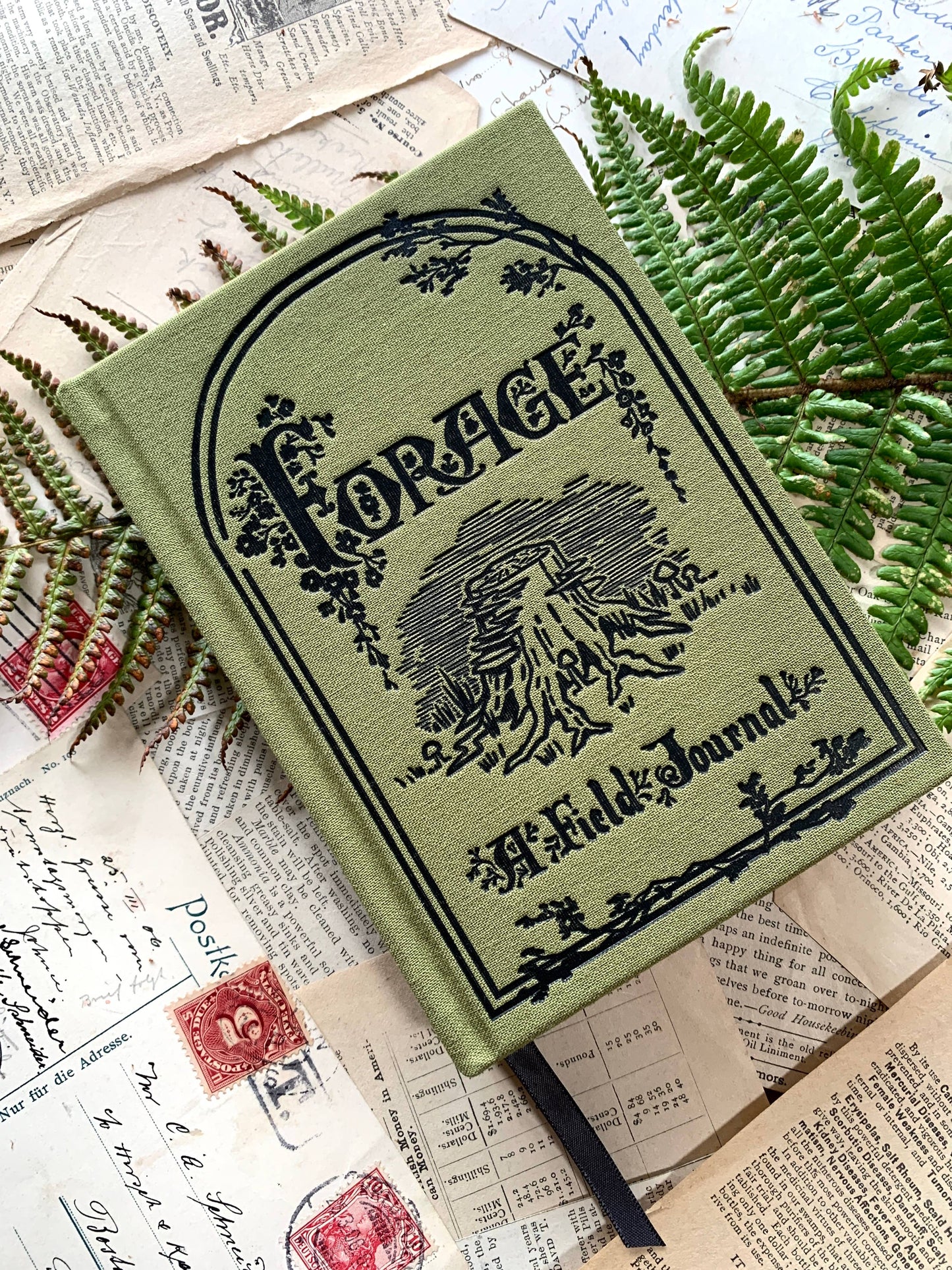 foraging journal A6, pocket RPG notebook, green field notebook, forager logbook, journaling for DnD characters, character tracking notebook, nature journal A6, spore print notebook, field notes RPG accessory, best A6 notebook for fountain pens