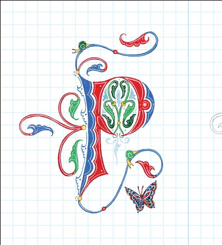 illuminated letters book, medieval art workbook, calligraphy and illumination guide, fantasy art sketchbook, illuminated lettering tutorial, Celtic knotwork drawing, illuminated alphabet practice, Jane Sullivan art book, medieval calligraphy for beginners, illuminated letter journal, how to draw illuminated letters, fantasy calligraphy book