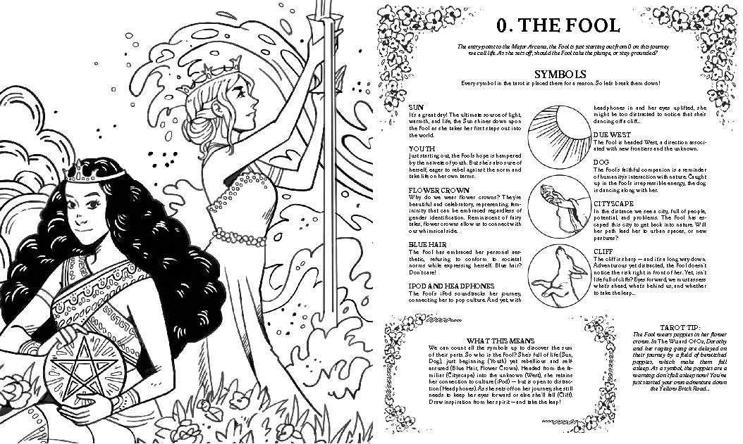 modern witch tarot coloring book, Lisa Sterle tarot art, witchy coloring book, tarot deck companion book, diverse witchcraft imagery, coloring book for witches, modern feminist tarot, interactive tarot workbook, modern witchcraft guide, tarot journal and coloring, flexibound tarot book, tarot and color symbolism, tarot reflection book, tarot for beginners and enthusiasts