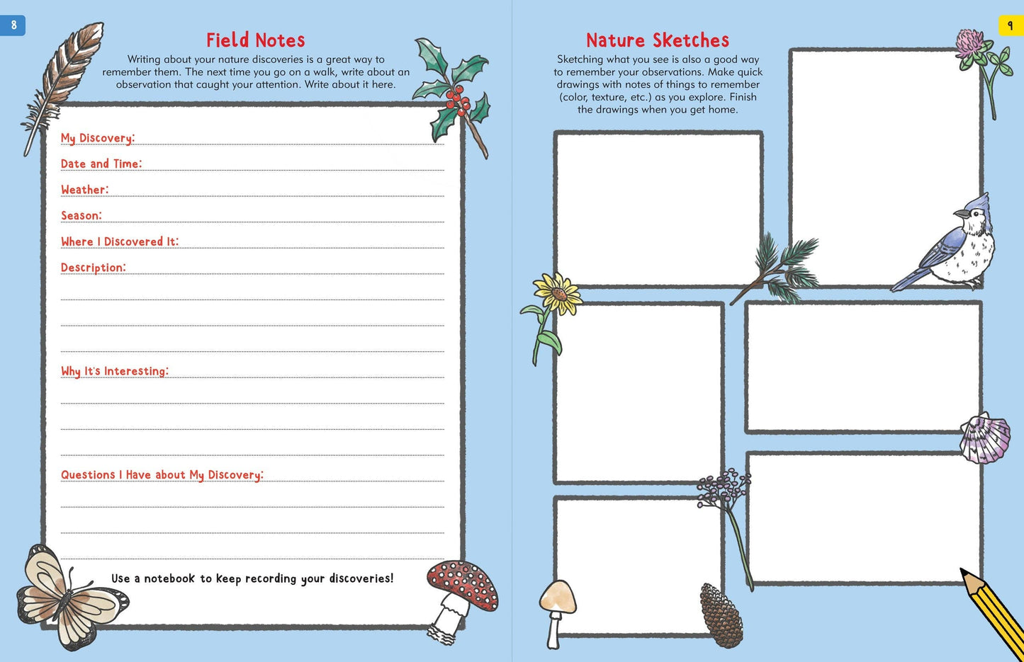 nature activity book for kids, outdoor learning workbook, STEM nature activities, kids nature journal, backyard science book, nature crafts and games, educational activity book ages 5+, forest school supplies, kids nature observation, animal tracks activity book, leaf identification for kids, bird watching activities, kids field notebook, homeschool nature curriculum