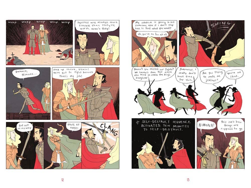 Nimona graphic novel YA fantasy, ND Stevenson anniversary edition, YA comics and graphic novels, queer-friendly graphic novels, fantasy shapeshifter story, humorous fantasy comic, HarperCollins young adult books, villain and sidekick adventure, limited edition Nimona paperback, bestselling YA graphic novels, webcomic adaptation book, Rogue & Rye book collection, LGBTQ+ inclusive fantasy stories, witty irreverent graphic novels, gift-worthy fantasy books