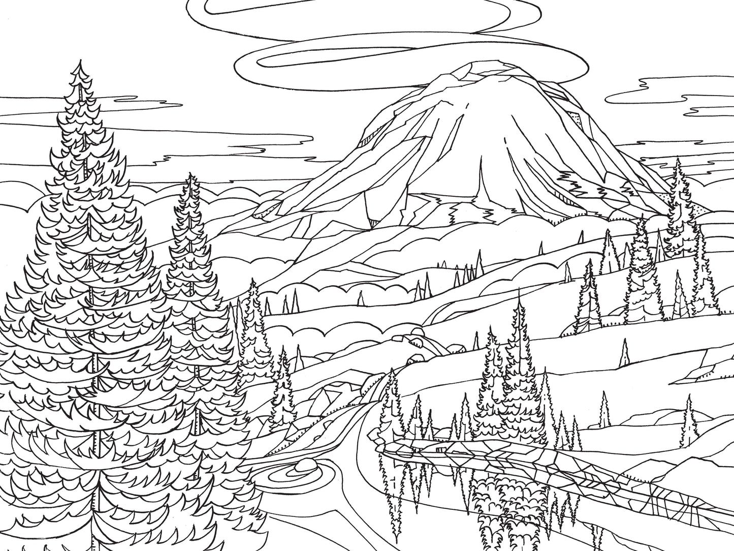 pacific northwest coloring book, nature coloring book for adults, pnw flora and fauna coloring, national park coloring book, travel coloring book for nature lovers, compact coloring book, adult mindfulness coloring, camping coloring book, hiking activity book, scenic coloring book pnw, wildlife coloring book, outdoor adventure coloring, stress relief nature coloring, portable nature coloring book, black and white line art coloring