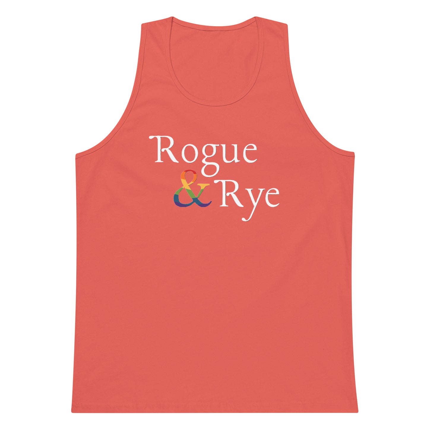 and pride tank top, premium lgbtq tank, inclusive pride apparel, rogue and rye pride collection, queer and strong tank, soft cotton pride tank, sleeveless inclusive shirt, lgbtq movement wear, outright international donation, love without limits tank, roomy fit pride tank, gender inclusive pride gear, drop armhole tank, midweight cotton tank, pride activewear, complex identity pride shirt, rogue and rye tank top