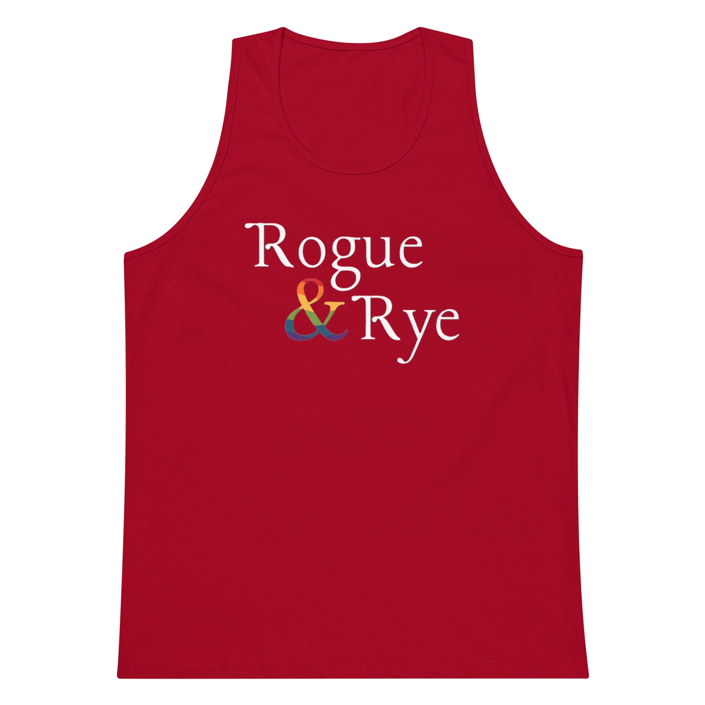 and pride tank top, premium lgbtq tank, inclusive pride apparel, rogue and rye pride collection, queer and strong tank, soft cotton pride tank, sleeveless inclusive shirt, lgbtq movement wear, outright international donation, love without limits tank, roomy fit pride tank, gender inclusive pride gear, drop armhole tank, midweight cotton tank, pride activewear, complex identity pride shirt, rogue and rye tank top