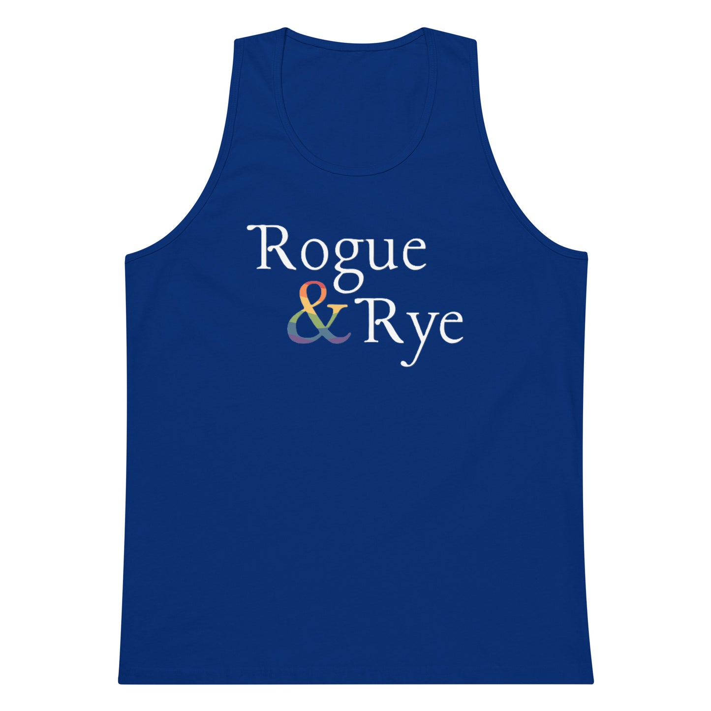 and pride tank top, premium lgbtq tank, inclusive pride apparel, rogue and rye pride collection, queer and strong tank, soft cotton pride tank, sleeveless inclusive shirt, lgbtq movement wear, outright international donation, love without limits tank, roomy fit pride tank, gender inclusive pride gear, drop armhole tank, midweight cotton tank, pride activewear, complex identity pride shirt, rogue and rye tank top