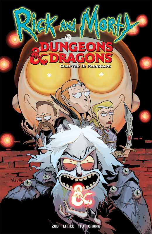 Rick and Morty D&D comic, Rick and Morty vs. Dungeons & Dragons II, Jim Zub comic book, Troy Little artwork, Dungeons & Dragons crossover comic, Rick and Morty graphic novel, Adult Swim D&D comic, THAC0 reference comic, pop culture RPG crossover, Rick and Morty Painscape