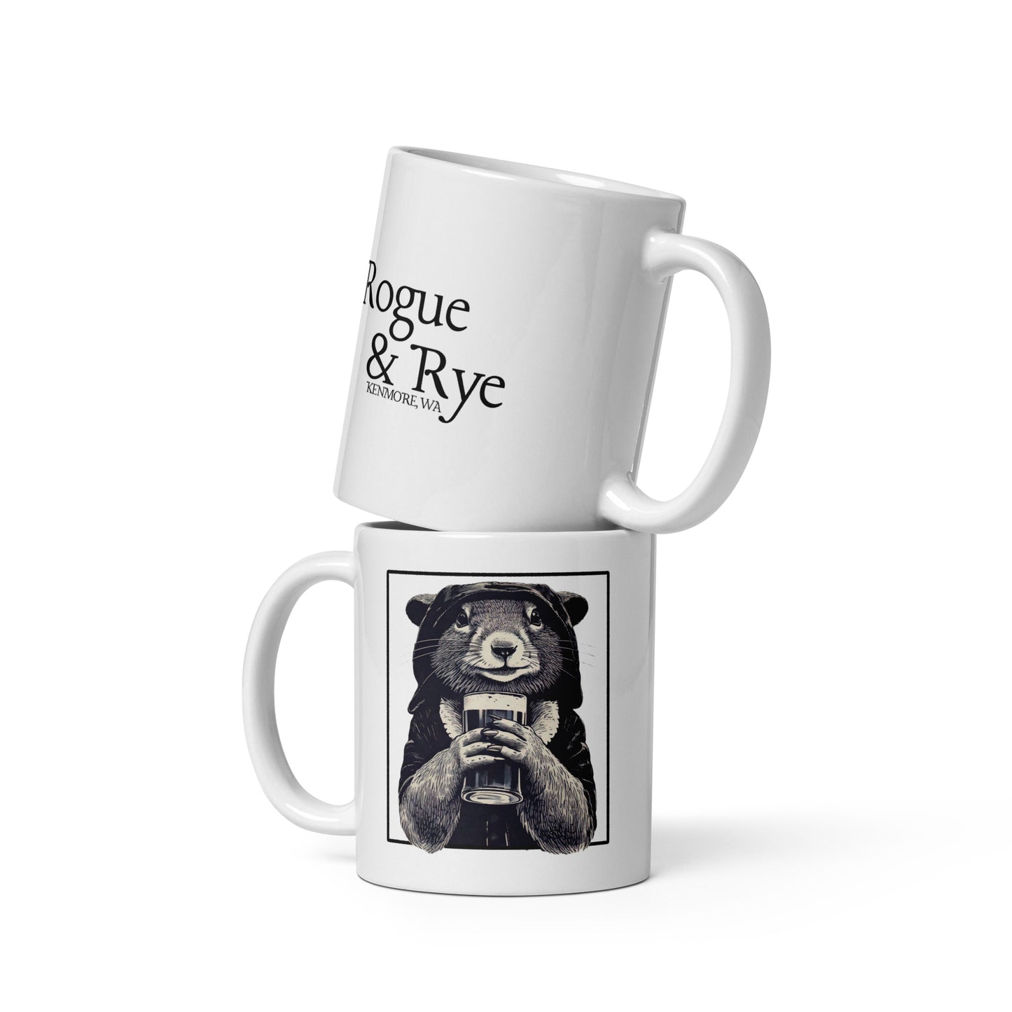 rogue squirrel mug, Rogue & Rye coffee mug, mischievous dnd mug, fantasy squirrel drinkware, tabletop rpg coffee cup, dishwasher safe dnd mug, microwave safe rogue mug, dnd character mug, adventure-themed ceramic mug
