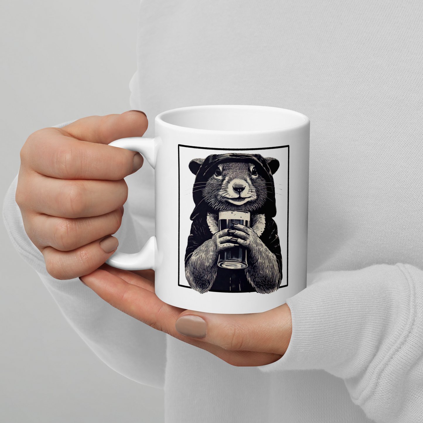 rogue squirrel mug, Rogue & Rye coffee mug, mischievous dnd mug, fantasy squirrel drinkware, tabletop rpg coffee cup, dishwasher safe dnd mug, microwave safe rogue mug, dnd character mug, adventure-themed ceramic mug
