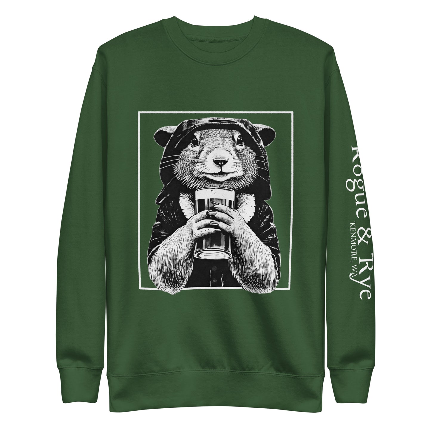rogue and rye sweatshirt, squirrel rogue crewneck, fantasy gamer sweatshirt, unisex rpg sweatshirt, dark color fleece sweatshirt, rogue character apparel, cozy dnd sweatshirt, adventure game night clothing, premium fantasy sweatshirt, rogue and rye merch