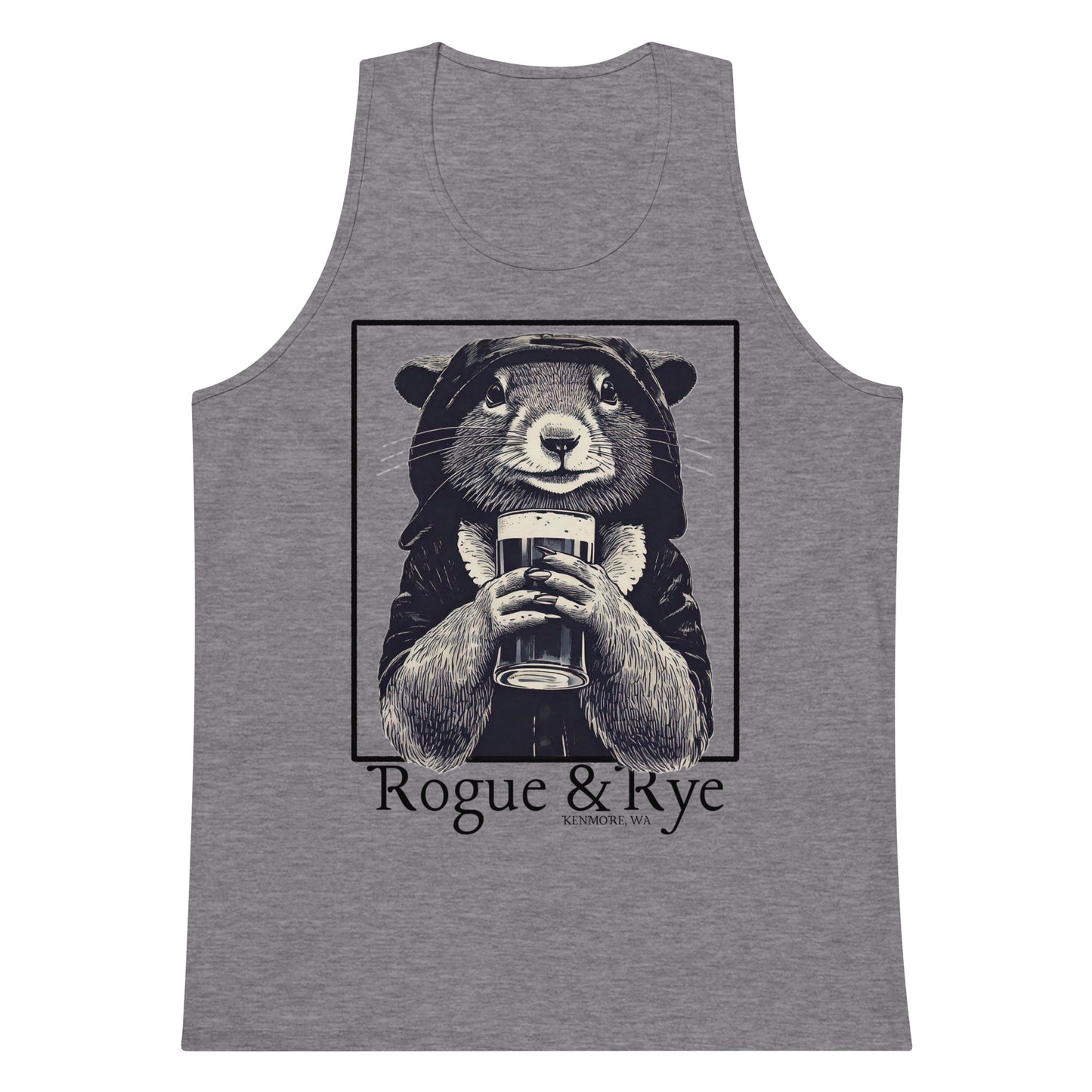 rogue tank top, light color fantasy tank, unisex gaming apparel, sleeveless rpg shirt, rogue and rye clothing, premium cotton tank, relaxed fit summer tank, fantasy workout wear, soft breathable tank for gamers, medieval rogue aesthetic, adventure-ready tank
