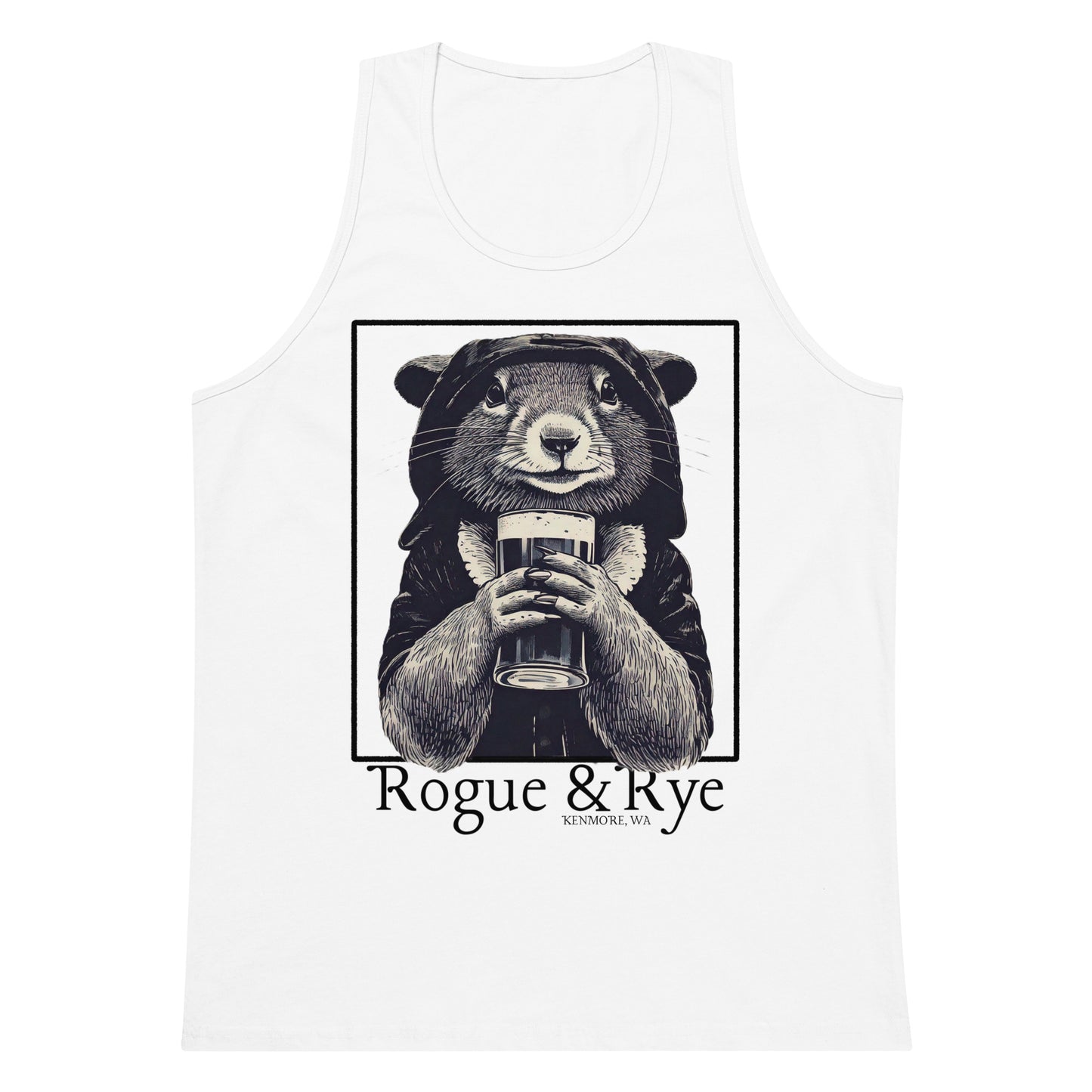 rogue tank top, light color fantasy tank, unisex gaming apparel, sleeveless rpg shirt, rogue and rye clothing, premium cotton tank, relaxed fit summer tank, fantasy workout wear, soft breathable tank for gamers, medieval rogue aesthetic, adventure-ready tank