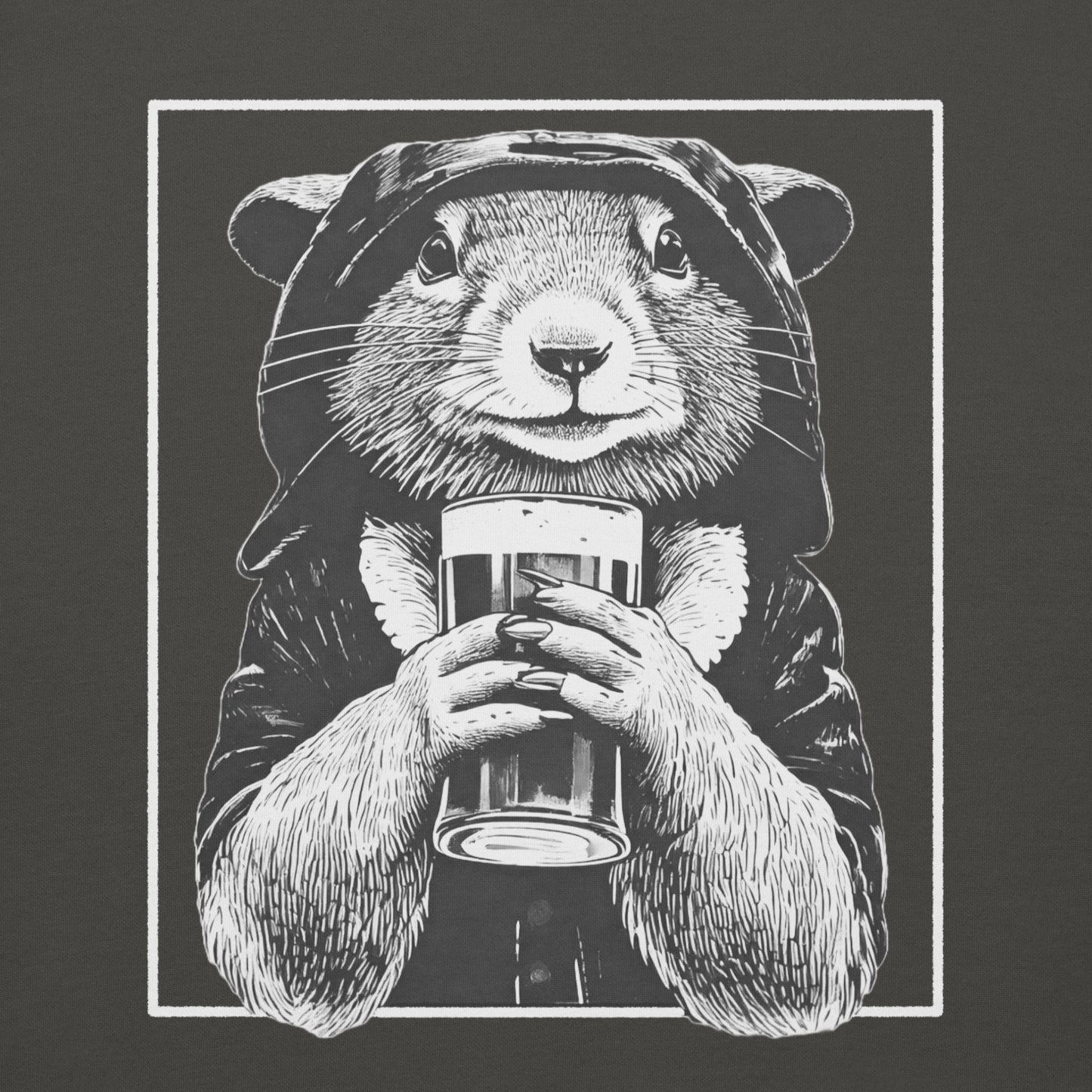 rogue and rye hoodie, squirrel rogue hoodie, unisex fantasy hoodie, rpg gamer hoodie, cozy dnd hoodie, rogue character sweatshirt, dark cotton hoodie for gamers, adventure themed apparel, nerdy streetwear hoodie, rogue and rye merch