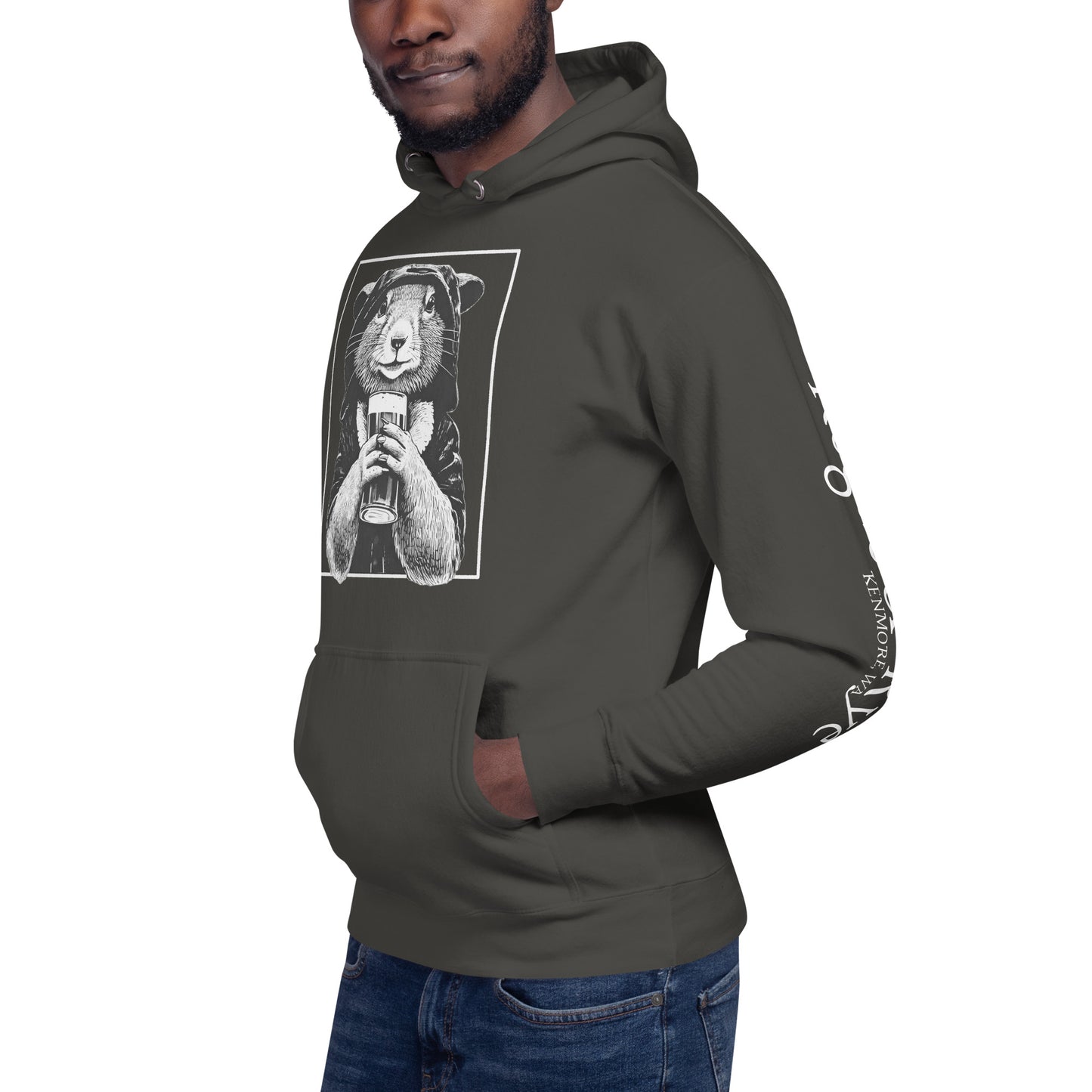 rogue and rye hoodie, squirrel rogue hoodie, unisex fantasy hoodie, rpg gamer hoodie, cozy dnd hoodie, rogue character sweatshirt, dark cotton hoodie for gamers, adventure themed apparel, nerdy streetwear hoodie, rogue and rye merch