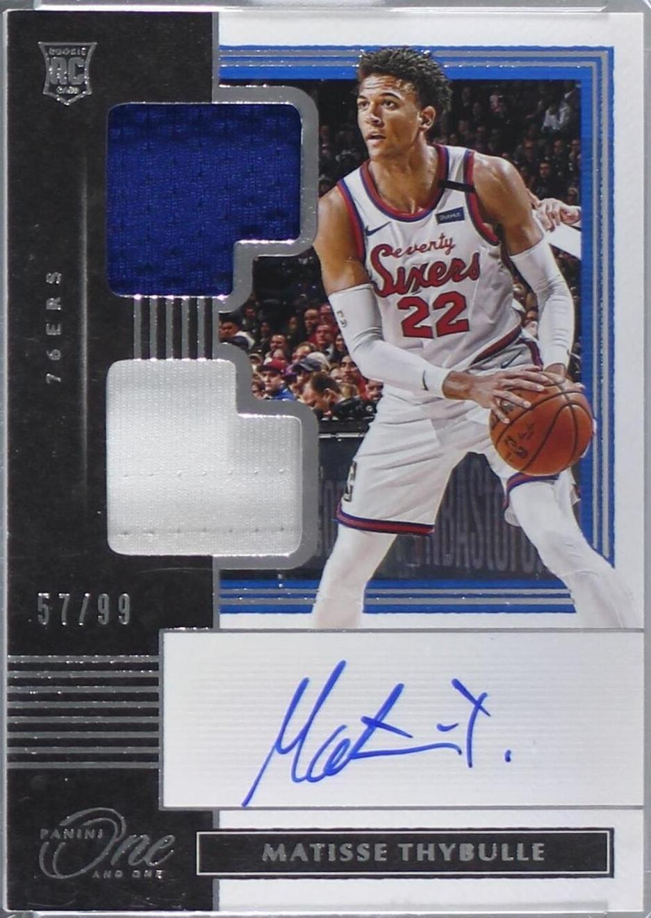 Panini 2019-20 One and One RDJA Matisse Thybulle RC Auto Jersey #RDJA-MTH /99