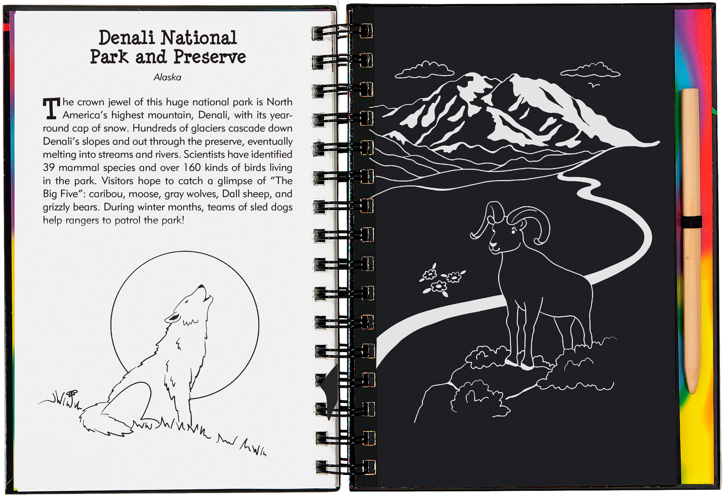national parks scratch book, kids travel activity book, scratch art for kids, learn about US landmarks, hands-on national parks guide, educational art book, national parks for young explorers, scratch and sketch USA, interactive national park book, creative kids gift, junior ranger activities, adventure art book for kids, tracing book with stylus, national park craft book