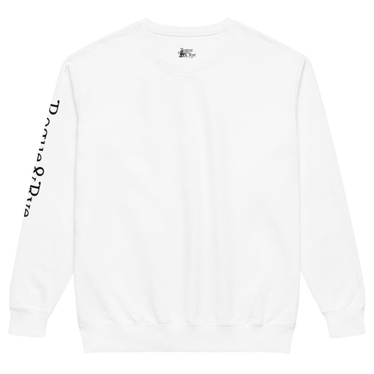 rogue squirrel sweatshirt, heritage rogue sweatshirt, vintage rogue sweater, cozy fantasy sweatshirt, board game night apparel, hops and dagger sweatshirt, rogue and rye merch, unisex adventure sweatshirt, fantasy character sweatshirt, relaxed fit gamer hoodie, squirrel with dagger, garment dyed sweatshirt, oeko-tex sweatshirt, relaxed cozy fleece, mischievous squirrel art, rogue and rye original, gamer lifestyle clothing