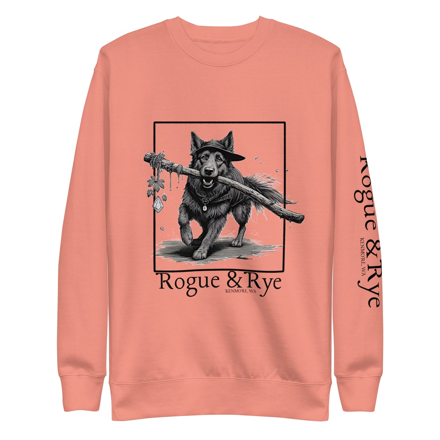 druid dog sweatshirt, forest druid sweatshirt, unisex premium fleece, fantasy dog lover gift, cozy trail-ready sweatshirt, rogue and rye apparel, dog inspired nature sweatshirt, RPG druid clothing, rustic outdoor sweatshirt, soft cotton fleece pullover, gamer gift clothing, woodland dog sweatshirt, hiking dog gear, fantasy dog themed sweatshirt, cottagecore adventure sweatshirt