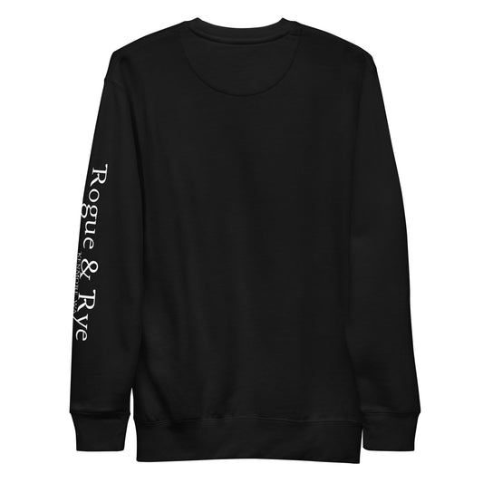 fantasy crewneck sweatshirt, The Herald sweatshirt, Great Pyrenees fighter apparel, Rogue & Rye clothing, unisex RPG sweatshirt, premium tabletop gaming sweatshirt, fleece gaming pullover, dark fantasy loungewear, stylish DnD crewneck, soft midweight gamer sweatshirt, vigilant fantasy fashion, adventure-ready sweatshirt, medieval-inspired apparel, heroic unisex sweatshirt