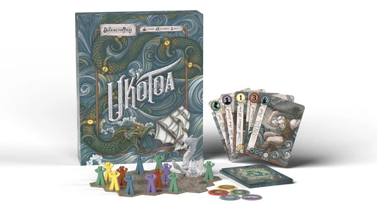 Uk’otoa board game, Darrington Press games, Critical Role board game, Exandria board game, tactical card game, nautical adventure game, sea monster strategy game, semi-cooperative board game, sailor survival game, Uk’otoa miniature, Exandria tactical game, 3–5 player board game, 30 minute board game, Uk’otoa gameplay, Critical Role Leviathan game