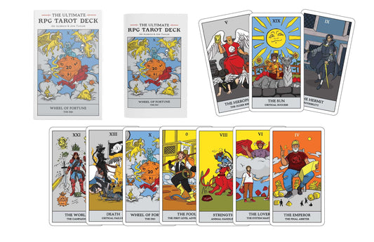 Ultimate RPG Tarot Deck, Jon Taylor tarot, RPG-inspired tarot cards, fantasy tabletop tarot deck, Rider Waite RPG deck, tarot for roleplaying games, tarot card deck for gamers, fantasy divination tool, TTRPG tarot deck, in-game tarot storytelling deck