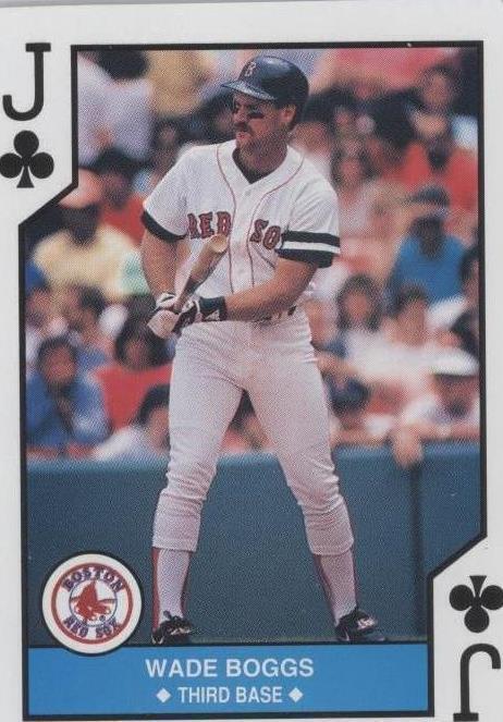 Wade Boggs Jack of Clubs playing card featuring the Boston Red Sox third baseman