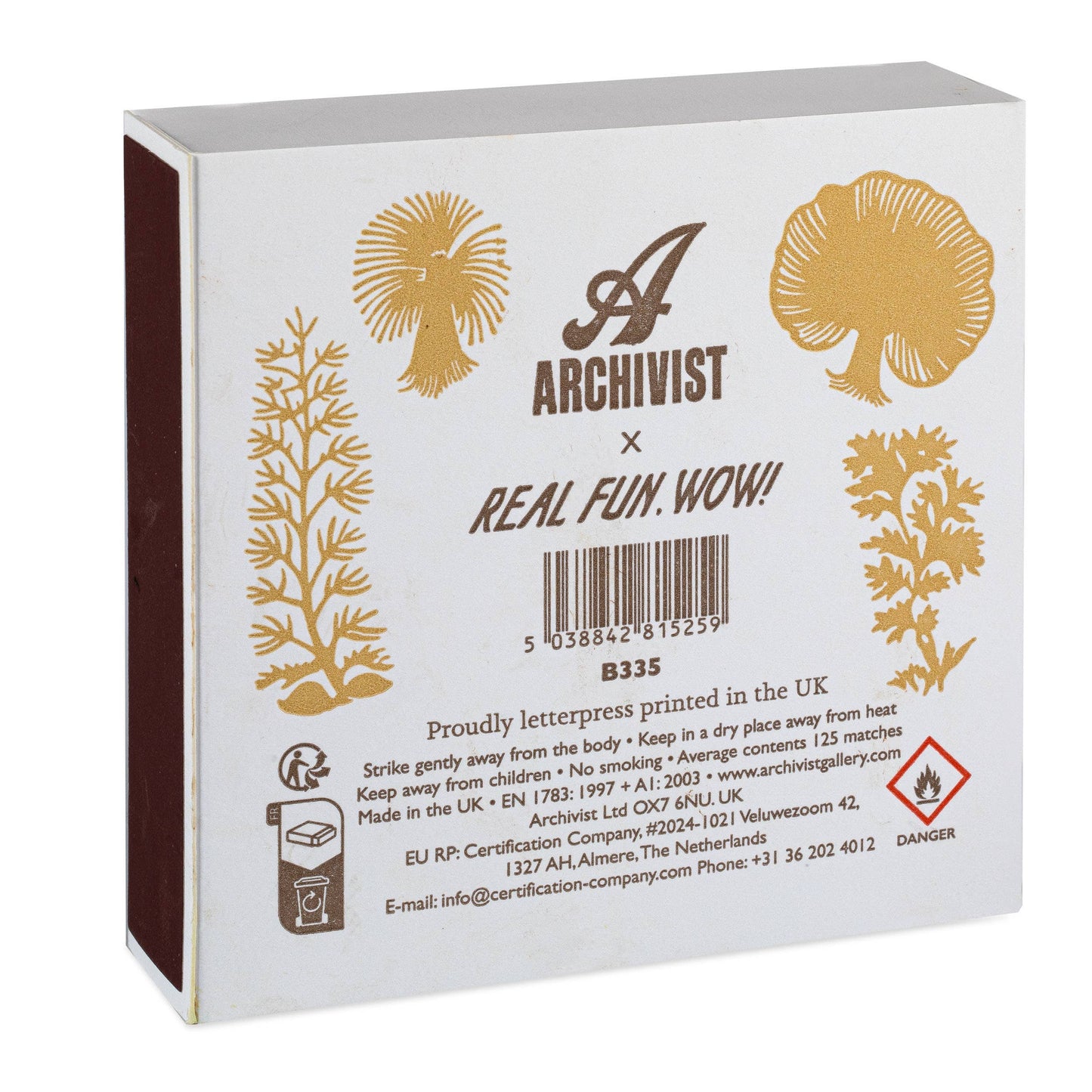 Mushrooms by Real, Fun, Wow!, Square - Safety Matches