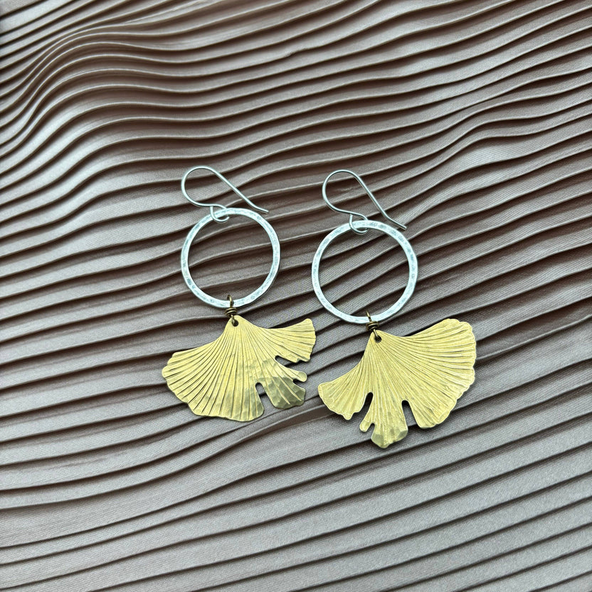Handmade Ginkgo Earrings | Fluff Hardware